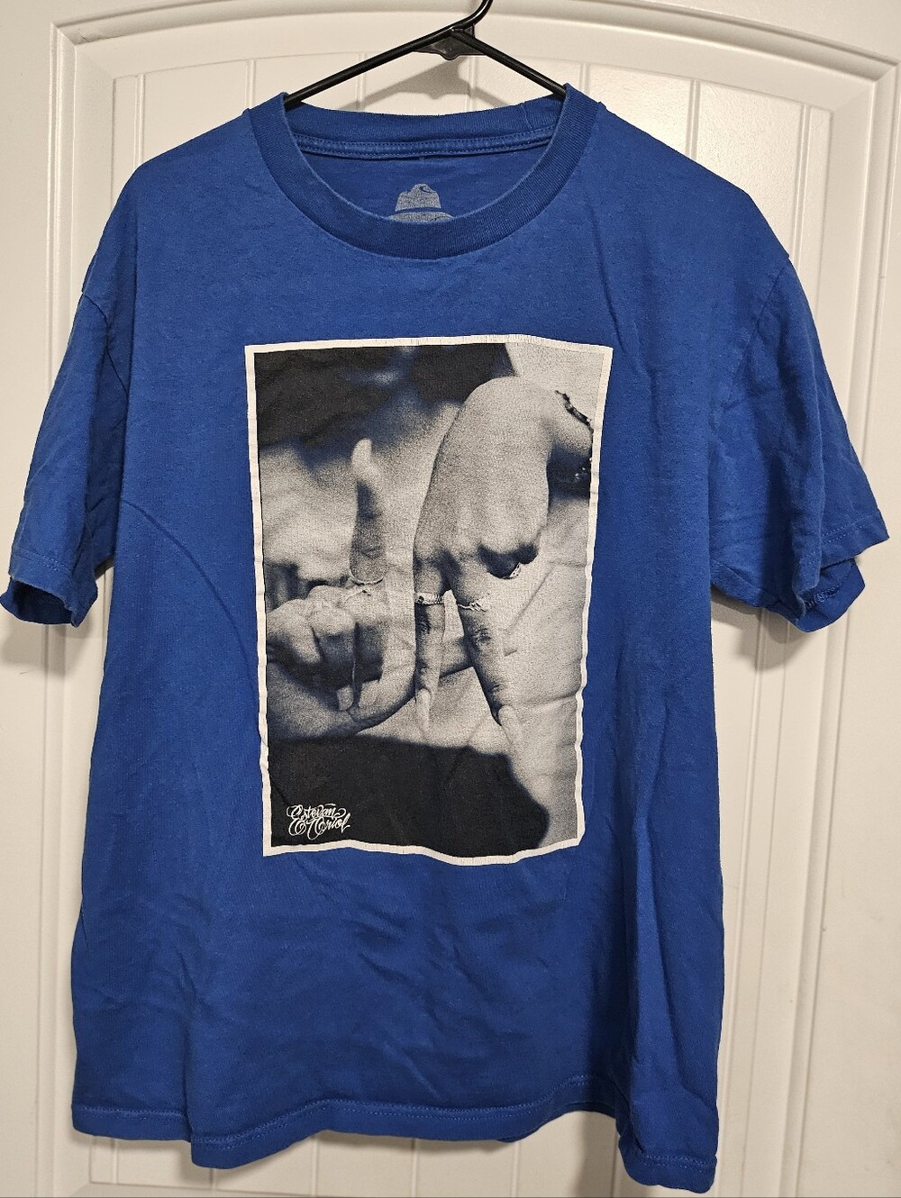Blue Graphic Crewneck T-Shirt for Men